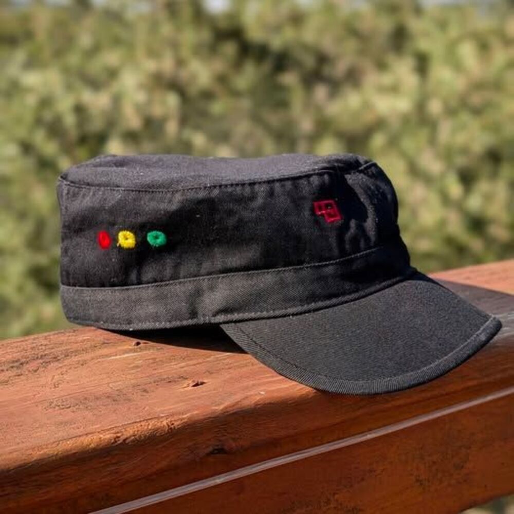 Rasta Military Hat Red Green Gold Flat Cap rastafari Reggae